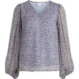 Vila VIFALIA DOTTA V-NECK L/S TOP/SU/PB Sweet Lavender 36 Sweet Lavender - Maat 36