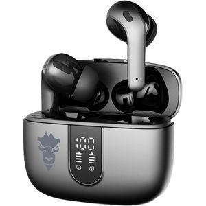 G.O.A.T. Electronics - SonicBass 1.8 - Draadloze oordopjes - Bluetooth 5.3 - Touch Control - Led Batterij Display - IPX5 - USB-C