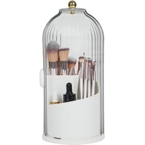 Unyqoos® 360 Graden Draaibare Organizer met Deksel voor Make-up, Bureau en Badkamer in Wit