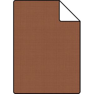 Proefstaal ESTAhome behang linnenstructuur terracotta - 26,5 x 21 cm - 139369-S