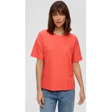 s.Oliver - Shirt - Zalm Roze - Kwartmouw - Effen