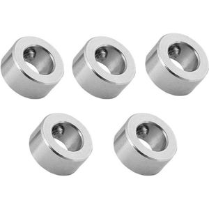 Allecto Plus - RVS asbuskraag 8mm asvergrendeling kraag T8 draadslot ring voor 3D-printer CNC onderdelen 5 stuks.