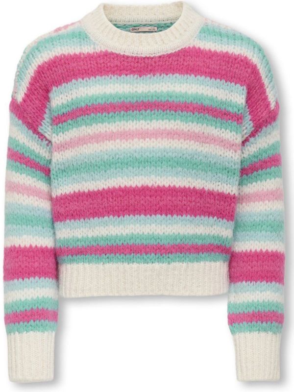 Only - ALYSSA - Gebreide Pullover - Comfort Fit - Ronde Hals - Gestreept