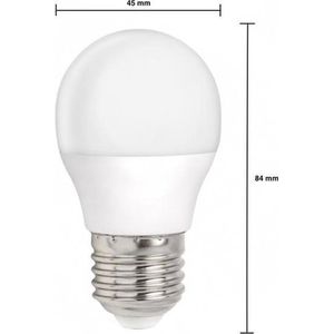 Spectrum - Voordeelpak 10 stuks - E27 LED lampen - Type G45 - 4W vervangt 30W - 6400K - daglicht wit