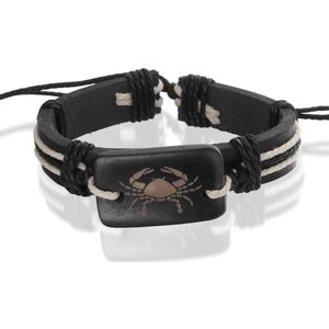 Montebello Armband kreeft - Unisex - Leer - Horoscoop - ∅20 - 23 cm