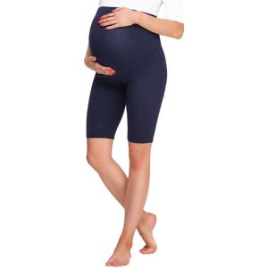 Be Mammy - BE-BE20-259-LE - Leggings - Marineblauw - Zwangerschapskleding - Kort - Viscose