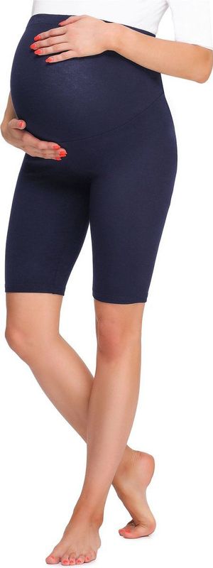 Be Mammy - BE-BE20-259-LE - Leggings - Marineblauw - Zwangerschapskleding - Kort - Viscose
