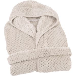 Clarysse Soho Soft Coral Fleece - Badjas - Capuchon - L/XL - Linnen