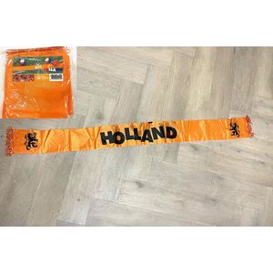 Sjaal Oranje Holland met Leeuw - Dubbelzijdig bedrukt - EK voetbal - WK voetbal - Holland sjaal - Oranje Sjaal