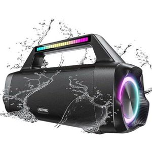 N.lux - Bluetooth speaker / Met ledlicht / 20 Uur accu / Grote bas / Waterproof / Draagbaar / Luidspreker / Boombox