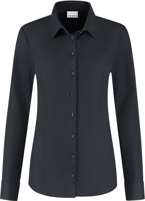 Ledûb damesblouse zwart stretch