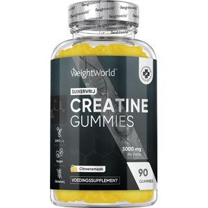 Creatine Monohydraat Gummies - Suikervrij - Citroensmaak - 90 Stuks