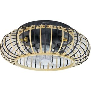 Cecotec - LampAero 600 - Plafondventilator - Natuurlijk Hout - DC-motor 20W - LED-licht - 5 bladen