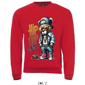 Sweatshirt 2-192 Hip Hop Vibes Teddy - xS, Rood