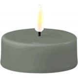 Luxe LED waxinelicht kaars - Salvie Green LED Tealight Candle D6,1 x 4,5 cm (2 pcs.) - net een echte kaars! Deluxe Homeart