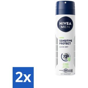 2 x NIVEA MEN - Deodorant Spray - Sensitive Protect - 150 ml -