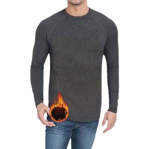 Thermoshirt Heren Lange Mouwen Fleecevoering Warm Bovenstuk Voor Wintersport