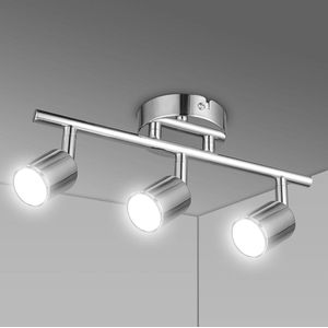 Verstelbare LED plafondspots met 3 GU10 fittingen - Moderne binnenwandspot voor bar, slaapkamer, keuken, zonder lamp