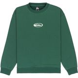 QUIKSILVER - Hoodie - Groen - Geruwd Molton - Ronde Hals - Lange Mouwen