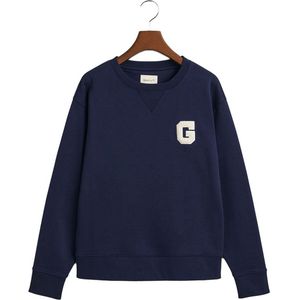 Gant - G Badge Sweatshirt - Blauw - Regular Fit - Vrouw