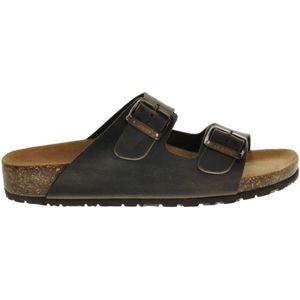 Slipper Bruin Leder Tweeband Bionatura maat 43