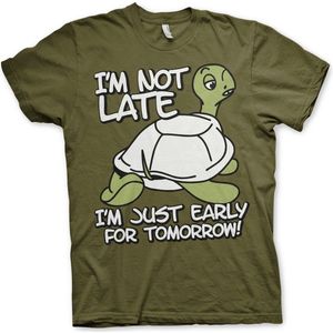 Hybris I'm Not Late, I'm Early For Tomorrow T-Shirt Olive-S