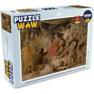 Puzzel De triomf van Rome: De jeugdige keizer Constantijn eert Rome - Schilderij van Peter Paul Rubens - Legpuzzel - Puzzel 1000 stukjes volwassenen
