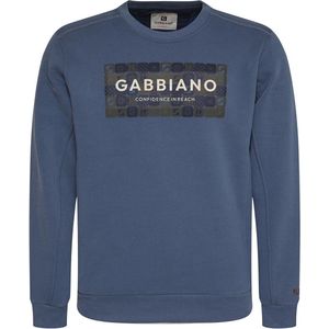 Gabbiano Trui Sweater Met Tekst 774270 308 Indigo-navy Mannen Maat - XL