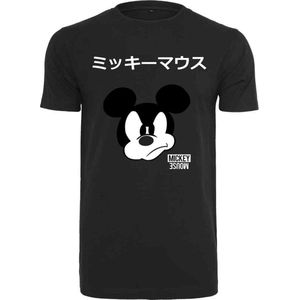 Merchcode Mickey Mouse - Mickey Japanese Heren T-shirt - XS - Zwart