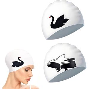 2 stuks badmutsen voor dames en heren - Elastisch & waterdicht - Siliconen badmuts voor krullend haar .