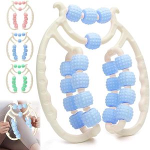 Beenmassagerol, cellulitisroller massageapparaat voor benen en armen - verstevigt en maakt de huid glad - anti-cellulitis - blauw.