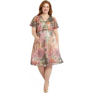 Wikkeljurk met glanzende bloemen