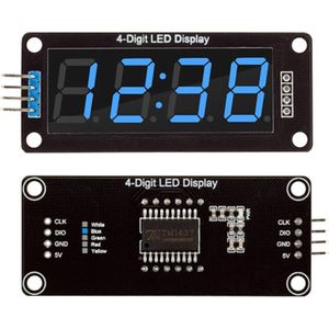 0,56 inch TM1637 zeven segmenten display module Blauw geschikt voor Arduino