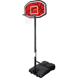 Pure2improve Portable Basketbalpaal - Zwart / Rood | Maat: UNI