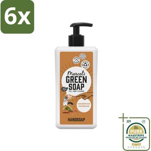 Marcel's Green Soap - Handzeep - Sandelhout & Kardemom - Voor dagelijks gebruik - 500 ml - Voordeelverpakking - 6 stuks - Kardemom - Natuurlijke zeep