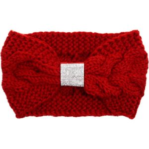 Rode Haarband Bling  - Winter hoofdbanden - Dames Haarbanden - Rood
