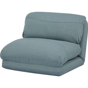 Fauteuilbed MCW-E68, slaapbank functionele fauteuil inklapbare fauteuil, stof/textiel ~ grijsblauw