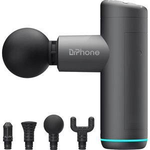 DrPhone CalmPulse – Mini Draagbare MassageGun – Ontspanning – Massage – Met Vier Standen – Met Drie Snelheden - Fitness Spier Massage – Donker grijs