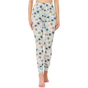 Merry Style Dames Leggings - Sport – Lange – Katoen - Sportbroek – Vogels/Bloemen – XS - MS-MS10-338-LE