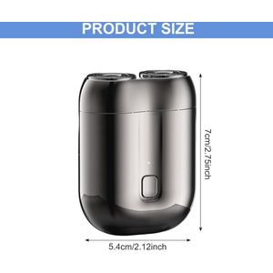 Draagbaar Elektrisch Scheerapparaat voor Heren - Nat en Droog Gebruik, USB Type C Oplaadbaar, Waterdicht