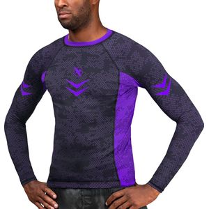 Hayabusa Arrow Ranked Long Sleeve Rashguard - Paars
