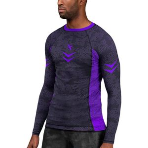 Hayabusa Arrow Ranked Long Sleeve Rashguard - Paars - maat M