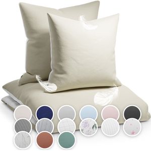 sleepwise - Soft Wonder-Edition - Beddengoed - Beige/Wit - 200x200 cm