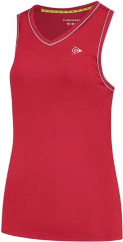 Dunlop-Club-Tanktop-Jester Red-Polyester, 170g-Elastaan