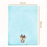 Be Mammy - BE20-168 - Kinderdeken - Poederblauw - Met 3D-applicatie