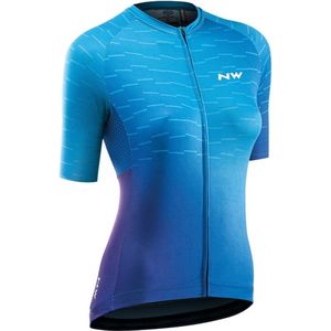 Fietsshirt Northwave Women Blade Jersey SS Purple Blue