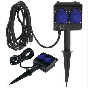 Plieger - Tuincontactdoos - IP44 - Dubbel Spatwaterdicht - 1,5 Meter Kabel