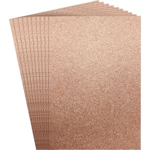 Belle Vous A4 Rose Goud Papier (24 Pak) – 21 x 29,5 cm Premium Kaart – Glinsterend Hobby Papier Vellen voor Scrapbooken, DIY Projecten, Huwelijk/Feestdecoraties en Kaartmaken