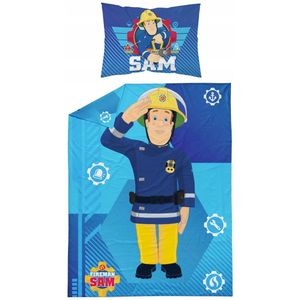 Strażak Sam Kinderbeddengoed 90x120 cm - Blauw Katoen
