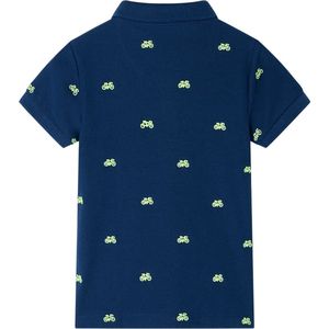 Kinderpoloshirt - Marineblauw - Maat 116 - Fietsdesign